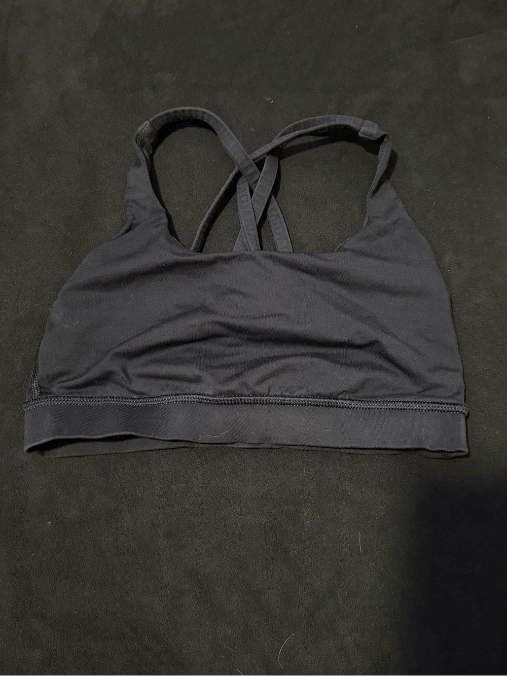 lululemon athletica Black Cross-Back Sports Bra